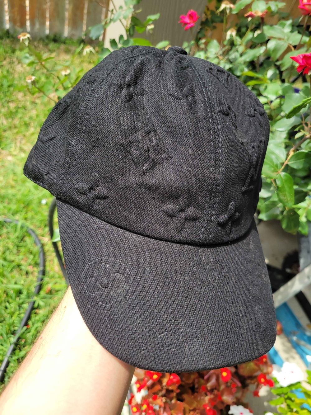 Louis Vuitton Denim Black Monogram Baseball Hat - Picture 5 of 10